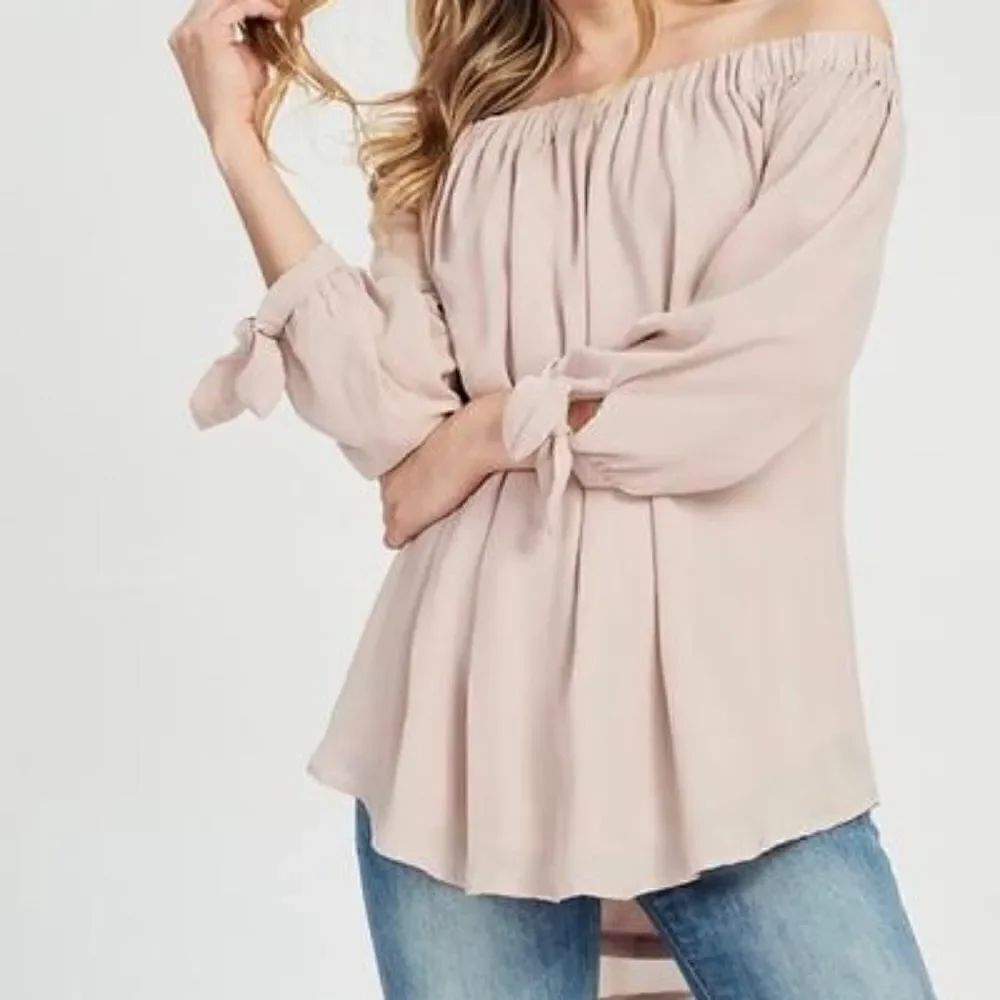 Tacera Two Style Pink Off The Shoulder Blouse